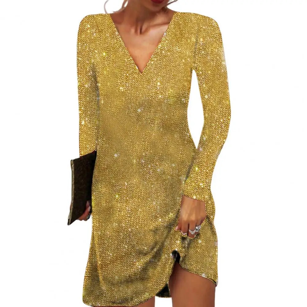 Jessica Elegant Wrap Dress with V-Neckline