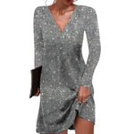Jessica Elegant Wrap Dress with V-Neckline