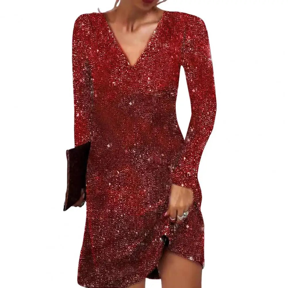 Jessica Elegant Wrap Dress with V-Neckline