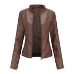 Kirsten Faux Leather Zip Biker Jacket