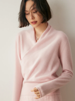 Laura Elegant Wrap-Front Sweater