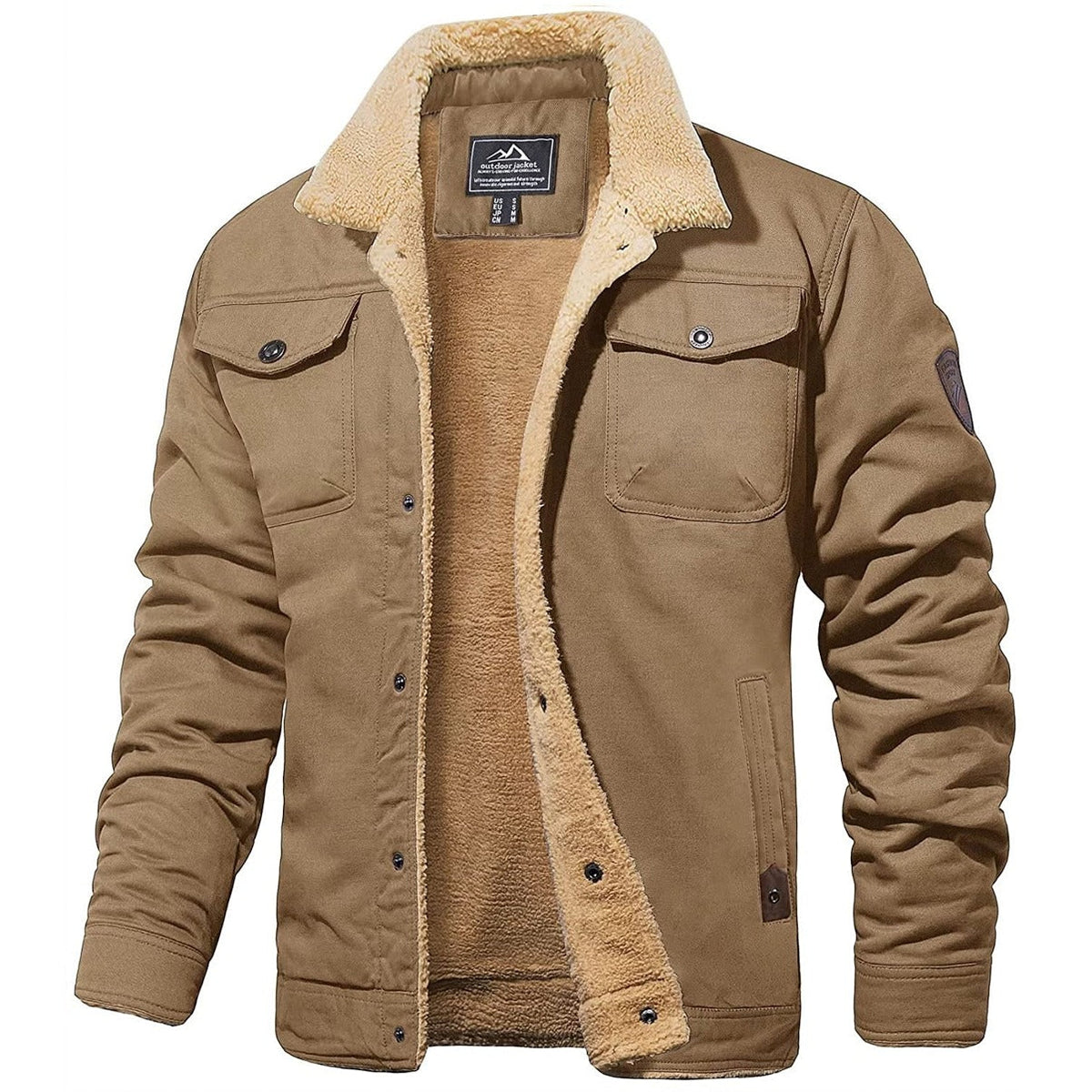 Richard Button-Front Fleece Jacket