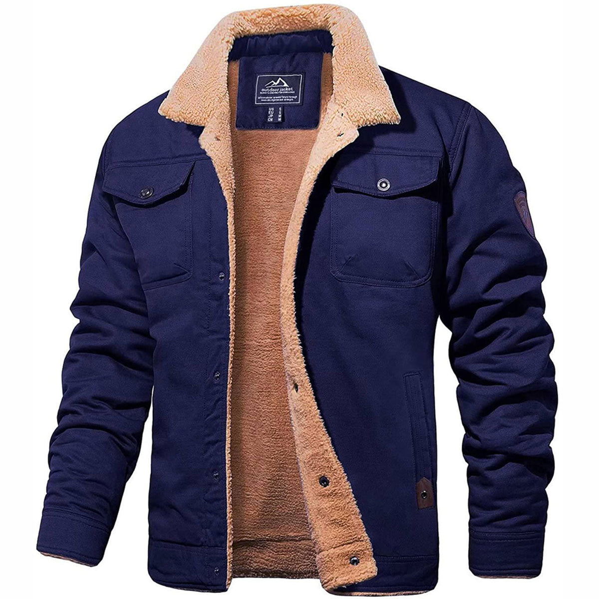 Richard Button-Front Fleece Jacket