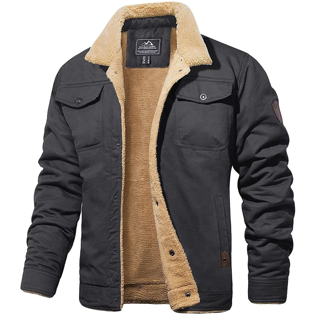 Richard Button-Front Fleece Jacket
