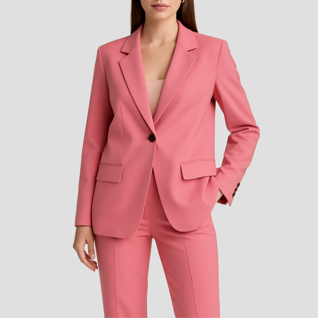 Laura Tailored Suit Set with Long Blazer and Trousers