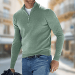 Roland Zip Collar Casual Sweater