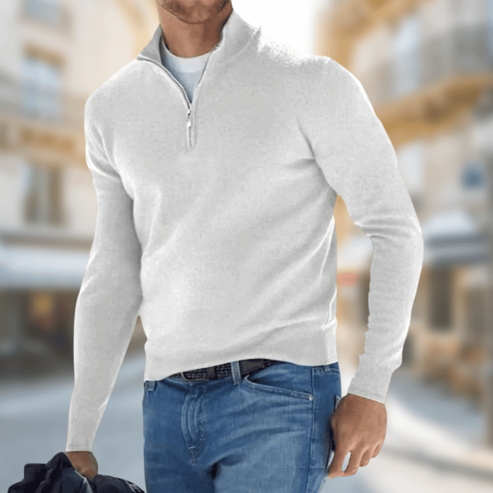 Roland Zip Collar Casual Sweater