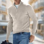 Roland Zip Collar Casual Sweater