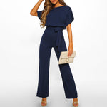 Viola Belted Short Sleeve Jumpsuit
