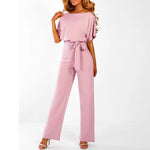 Viola Belted Short Sleeve Jumpsuit