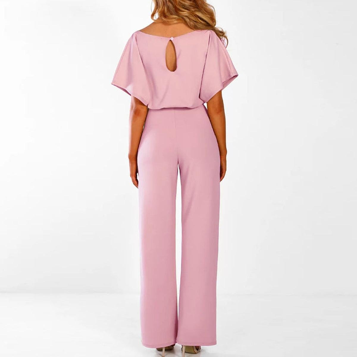 Viola Belted Short Sleeve Jumpsuit