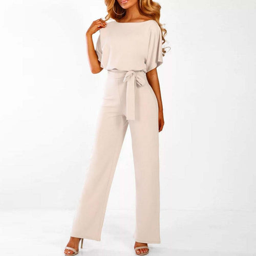 Viola Belted Short Sleeve Jumpsuit