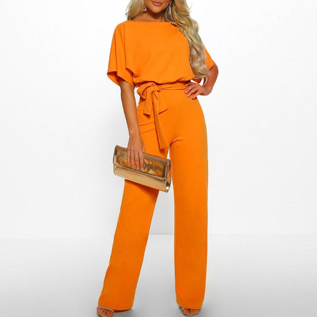 Viola Belted Short Sleeve Jumpsuit