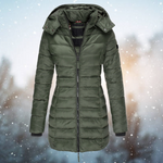 Nicole Long Hooded Puffer Jacket