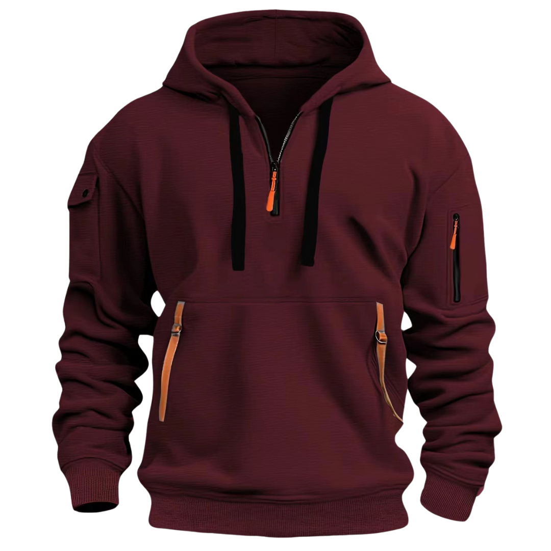 Samuel Casual Zip-Pocket Hoodie