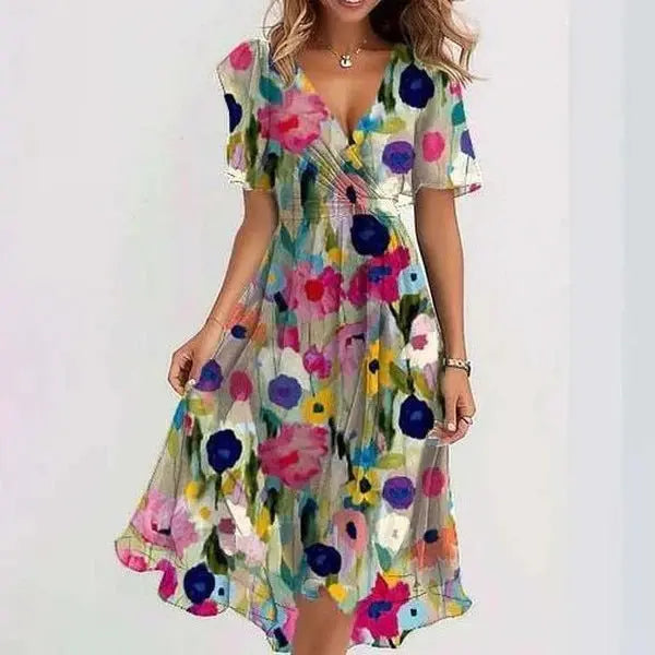 Floral Flowing Midi Dress