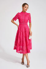 Jasmin Chic Lace Midi Dress