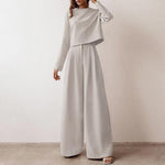 Anja Long-Sleeve Crop Top Trouser Set