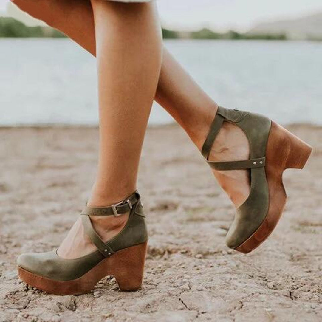 Julia Closed Toe Wedge Heels