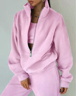 Claudia Quarter-Zip Loungewear Set