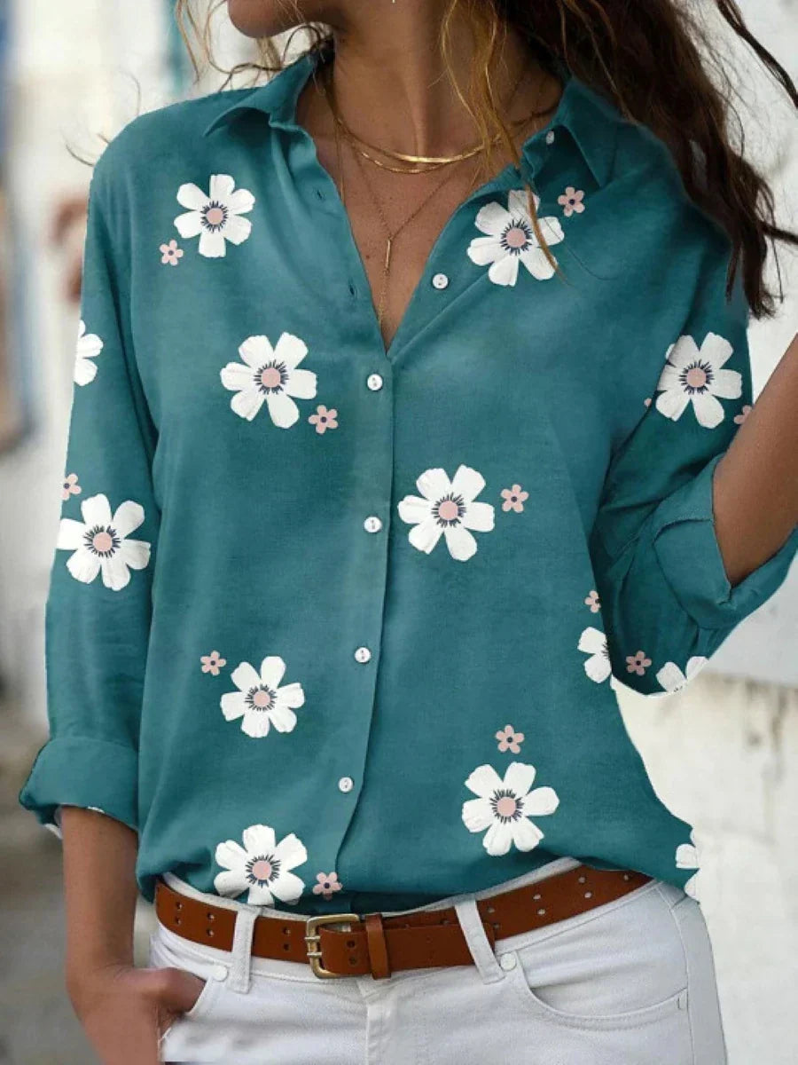 Johanna Floral Long-Sleeve Button-Up Shirt