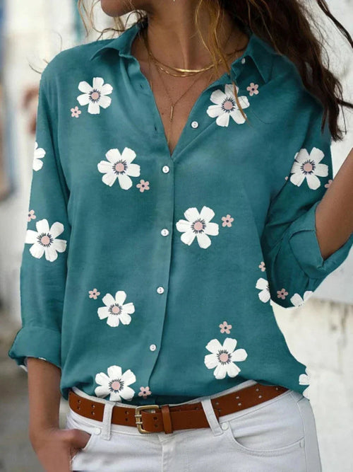 Johanna Floral Long-Sleeve Button-Up Shirt