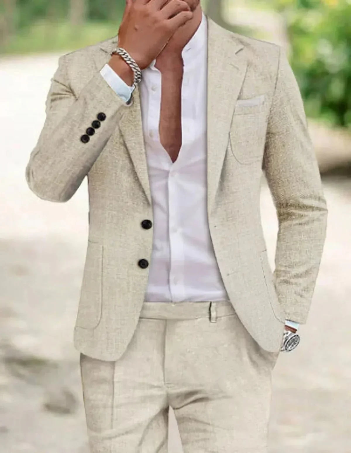 Bruno Classic Two-Button Wedding Suit Set