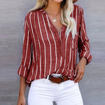 Natascha Striped Casual Summer Blouse