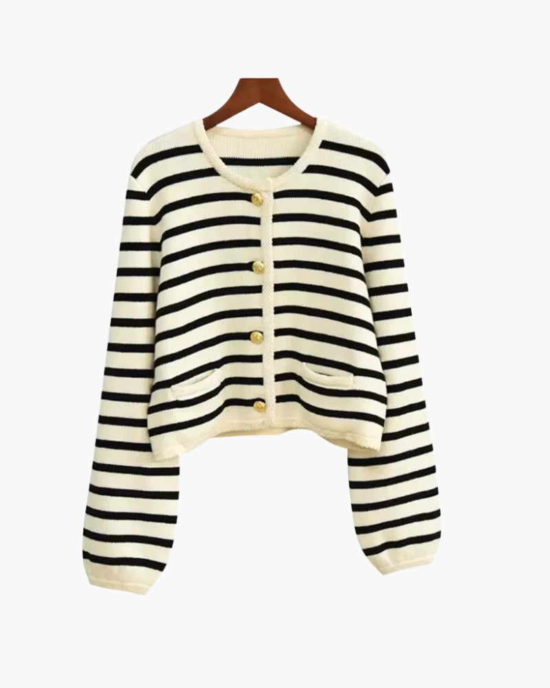 Premium Striped Wool Vest, women's knit vest – view 1