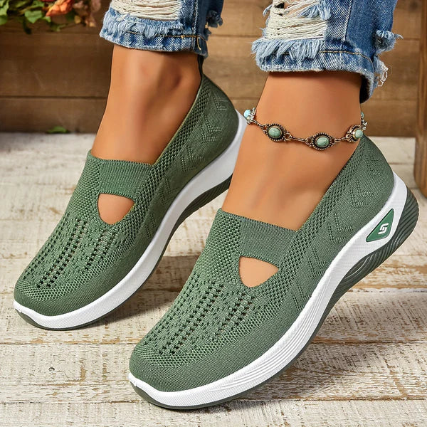 Lydia Slip-On Knit Walking Sneakers