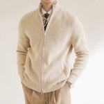 Jan Full-Zip Ribbed Knit Sweater