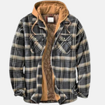 Erich Casual Warm Plaid Button Jacket