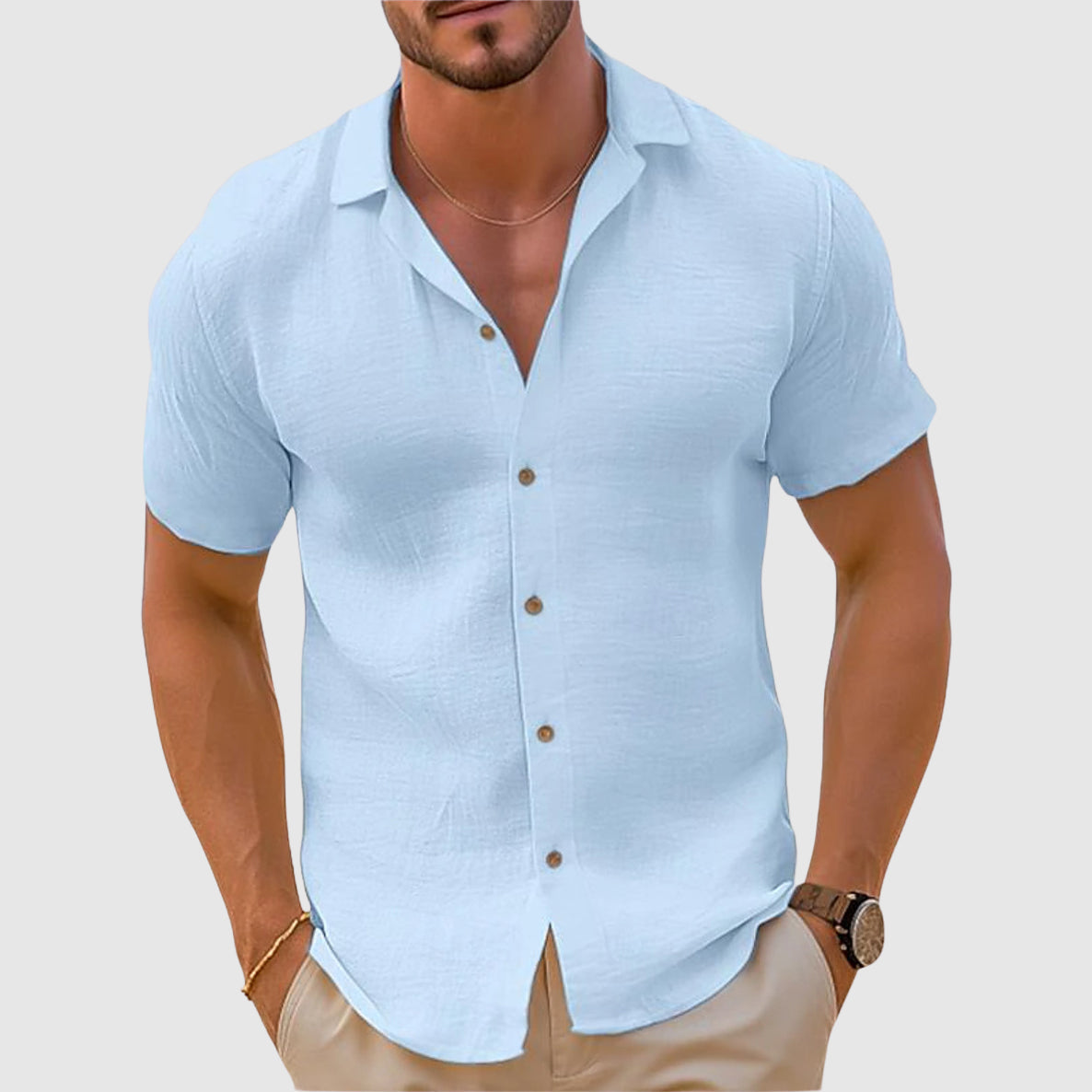Kerstin Spring Short-Sleeve Button-Up Shirt