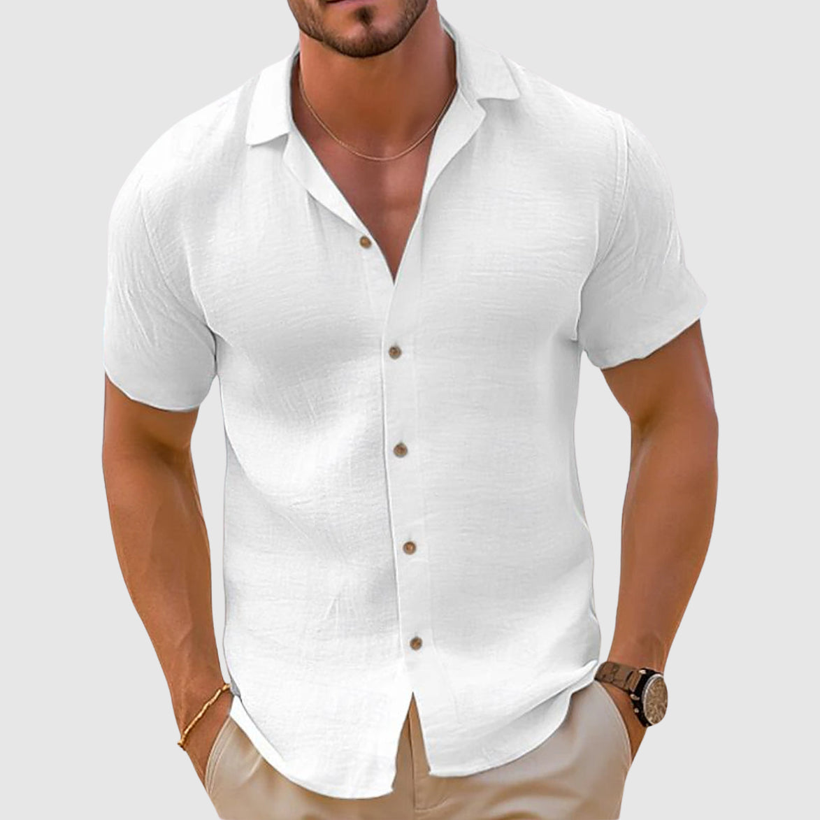 Kerstin Spring Short-Sleeve Button-Up Shirt