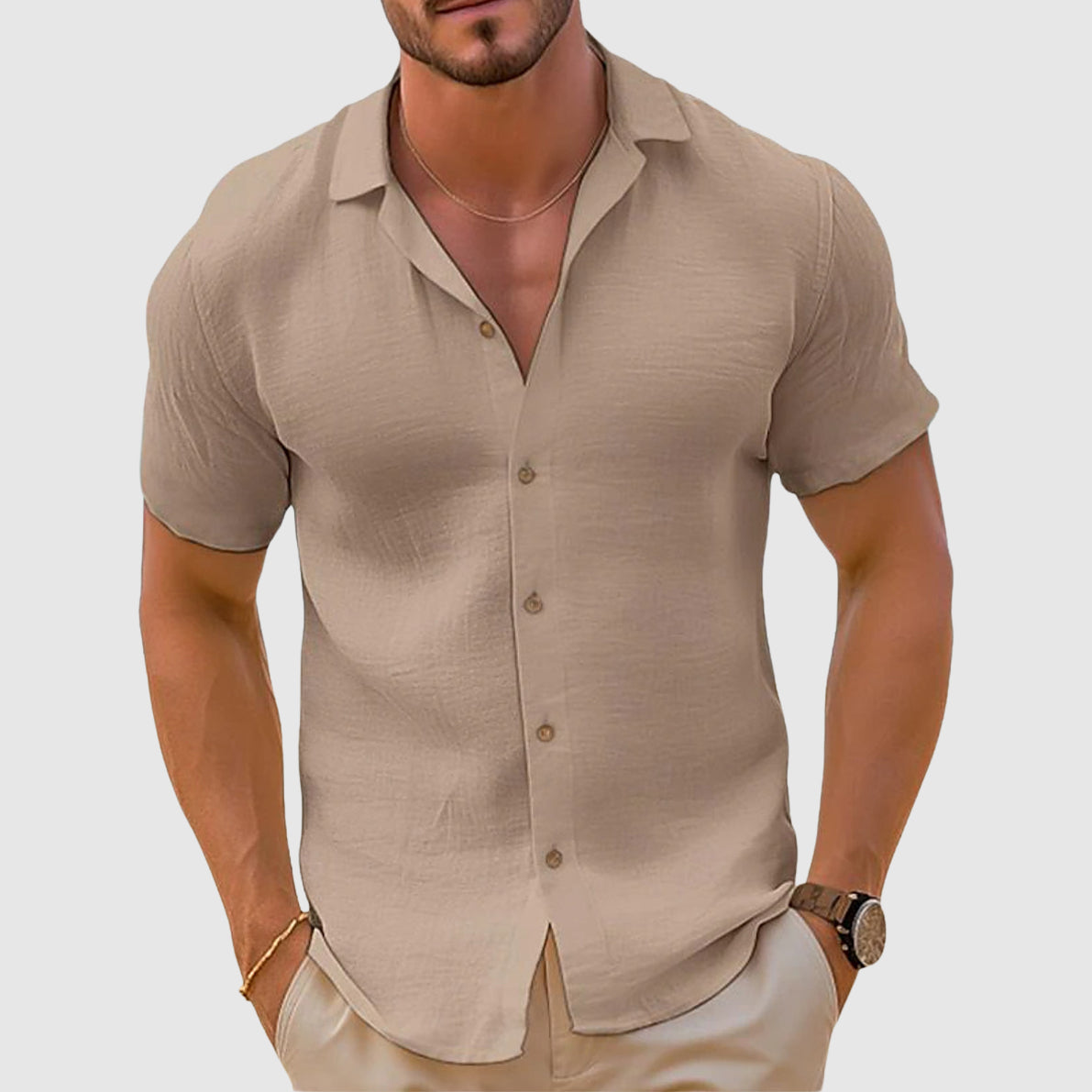 Kerstin Spring Short-Sleeve Button-Up Shirt