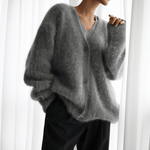 Edith Fuzzy Button Front Cardigan
