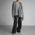 Edith Fuzzy Button Front Cardigan