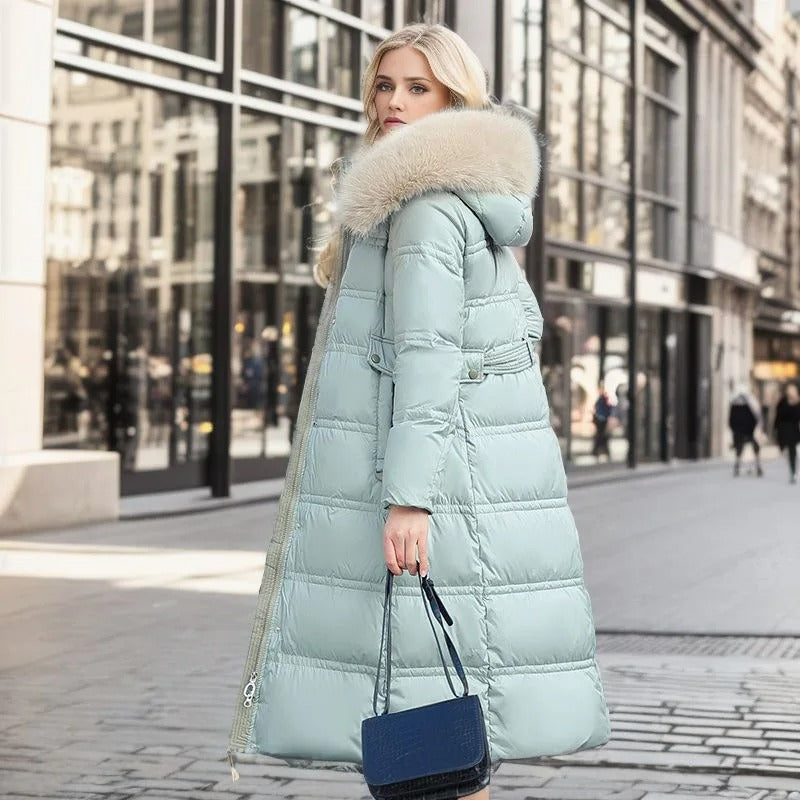 Karin Belted Hooded Quilted Coat