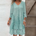 Greta Vintage Lace Trim Shift Dress