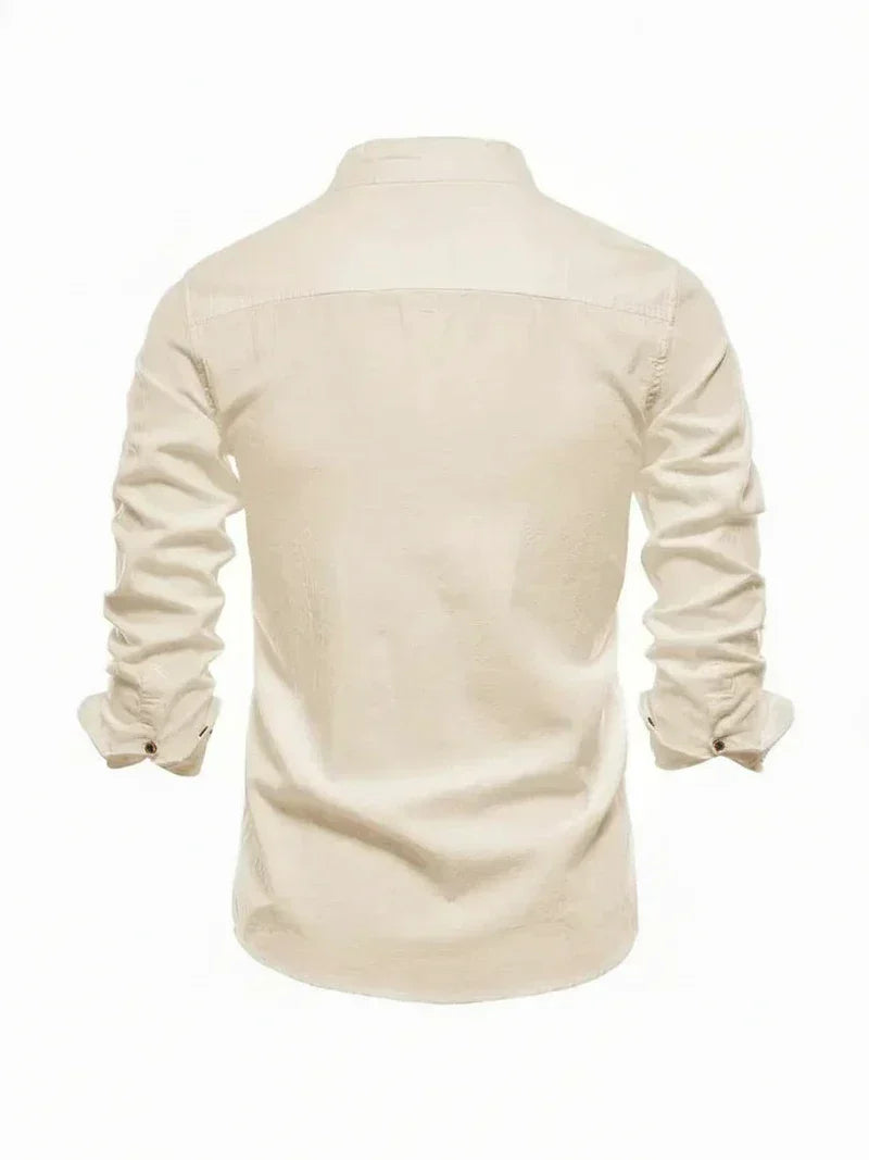 Yannick Stand Collar Button-Up Casual Shirt
