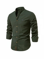 Yannick Stand Collar Button-Up Casual Shirt