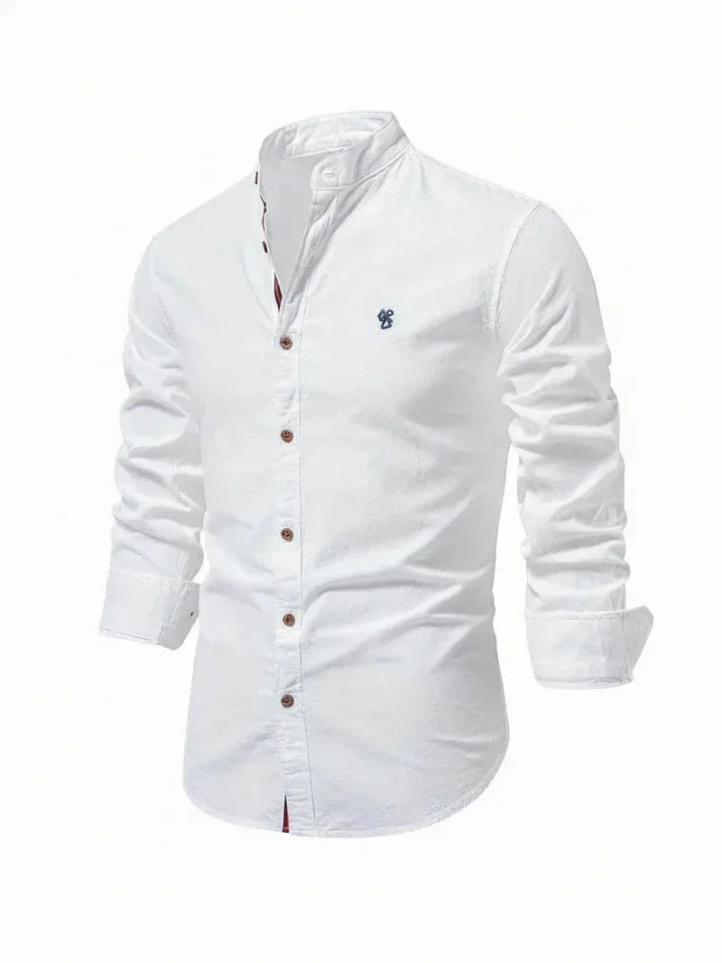 Yannick Stand Collar Button-Up Casual Shirt