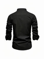 Yannick Stand Collar Button-Up Casual Shirt