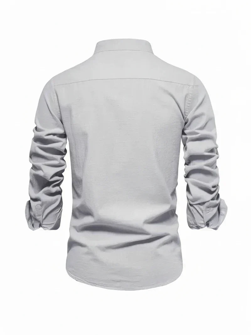 Yannick Stand Collar Button-Up Casual Shirt