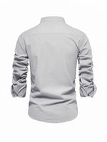 Yannick Stand Collar Button-Up Casual Shirt