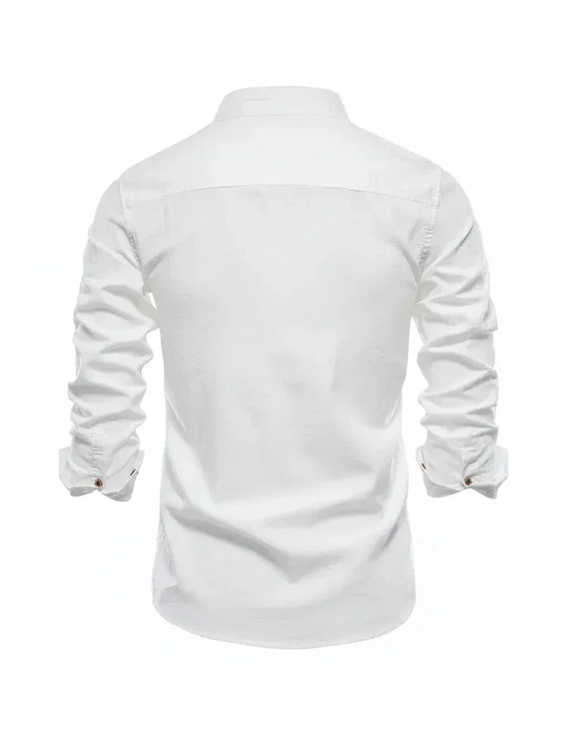 Yannick Stand Collar Button-Up Casual Shirt