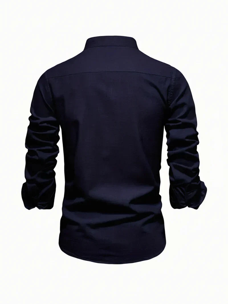 Yannick Stand Collar Button-Up Casual Shirt
