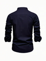 Yannick Stand Collar Button-Up Casual Shirt