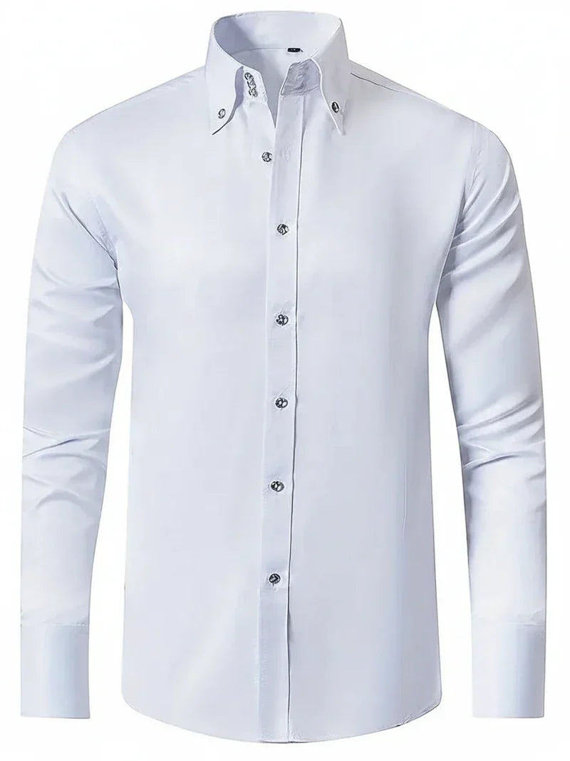 Janosch Textured Collar Dress Shirt
