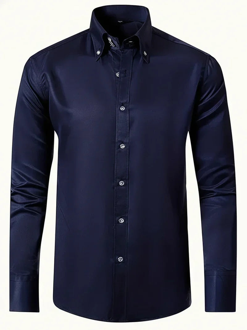 Janosch Textured Collar Dress Shirt